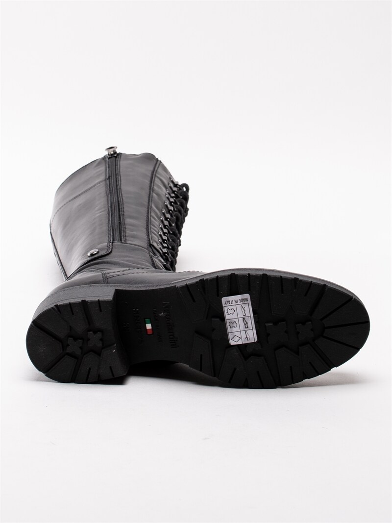 Nero Giardini A909711 100 Black Svarta stövlar med Nero Giardini A909711 100 Black Svarta stövlar med