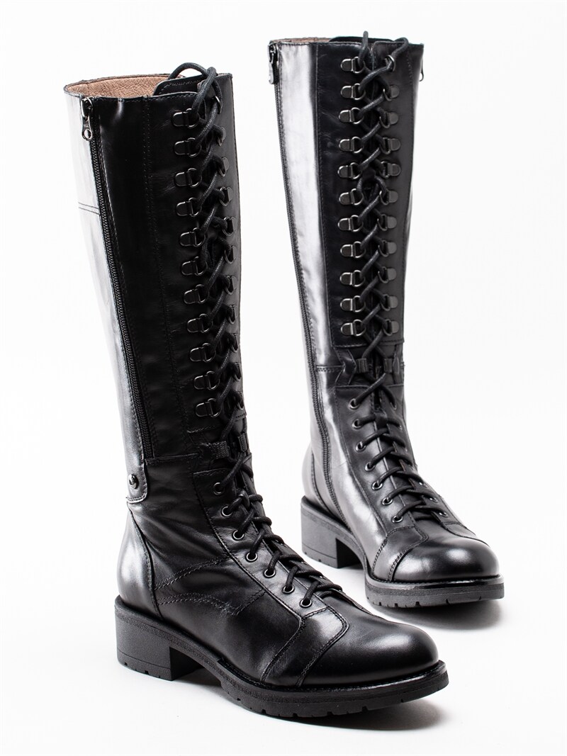 Nero Giardini A909711 100 Black Svarta stövlar med Nero Giardini A909711 100 Black Svarta stövlar med