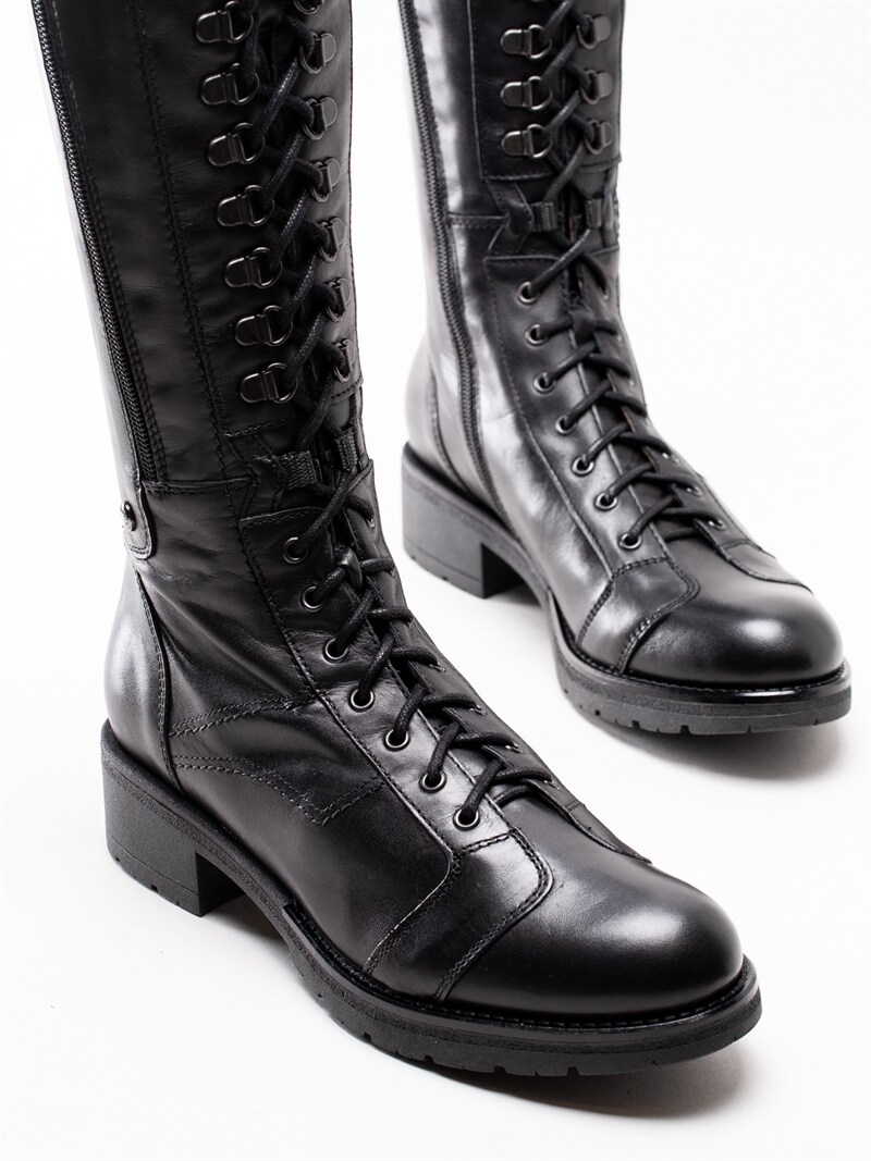 Nero Giardini A909711 100 Black Svarta stövlar med Nero Giardini A909711 100 Black Svarta stövlar med