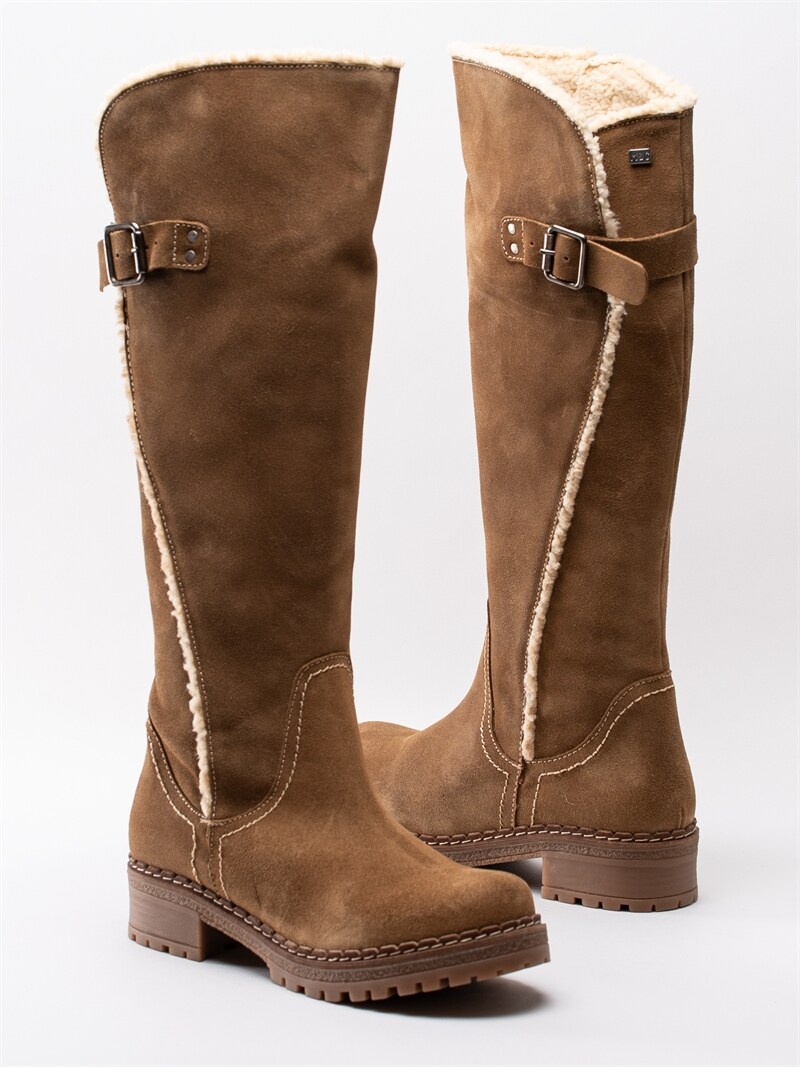 Musse and Cloud Carlina Beige Cognac bruna teddyfodrade Musse and Cloud Carlina Black Svarta teddy fodrade