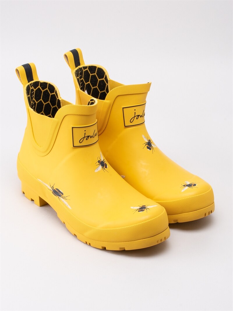 Joules Wellibob Gold Botanical Bees Gula låga gummistövlar Joules Wellibob Gold Botanical Bees Gula låga gummistövlar