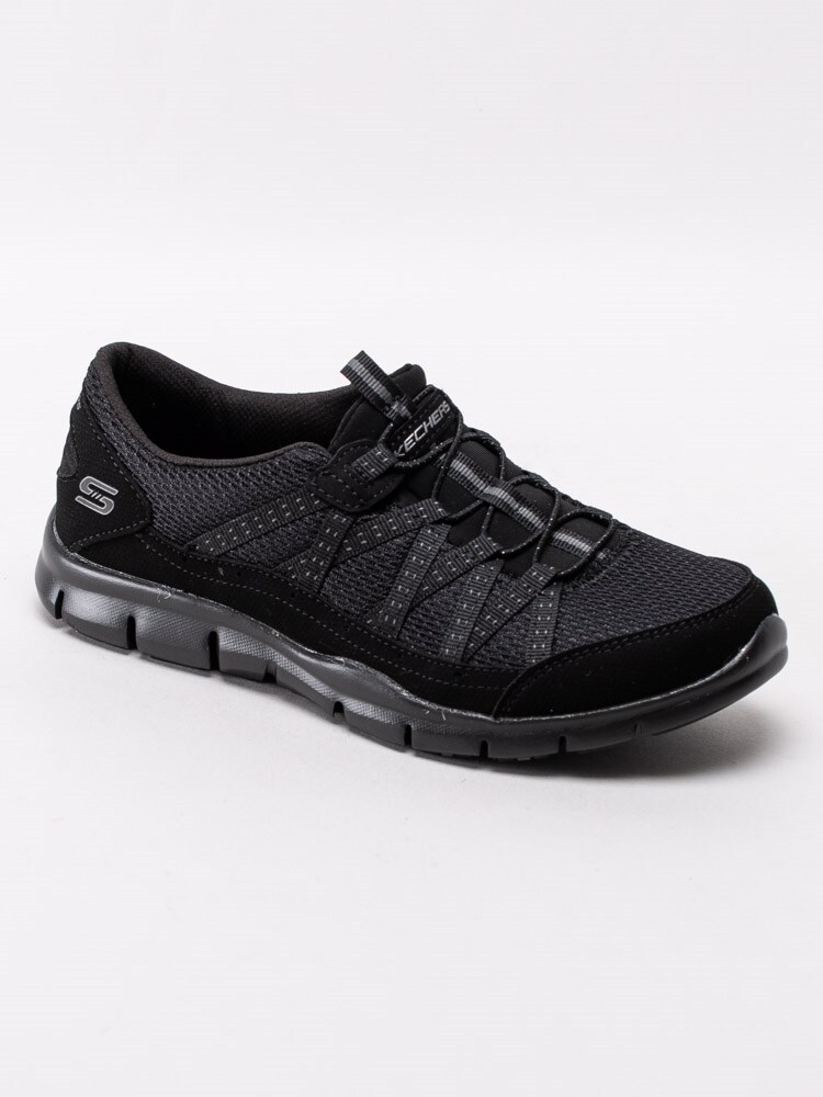 Skechers Womens Gratis Cloud Black Svarta promenadskor med Skechers Womens Gratis Cloud Black Svarta promenadskor med