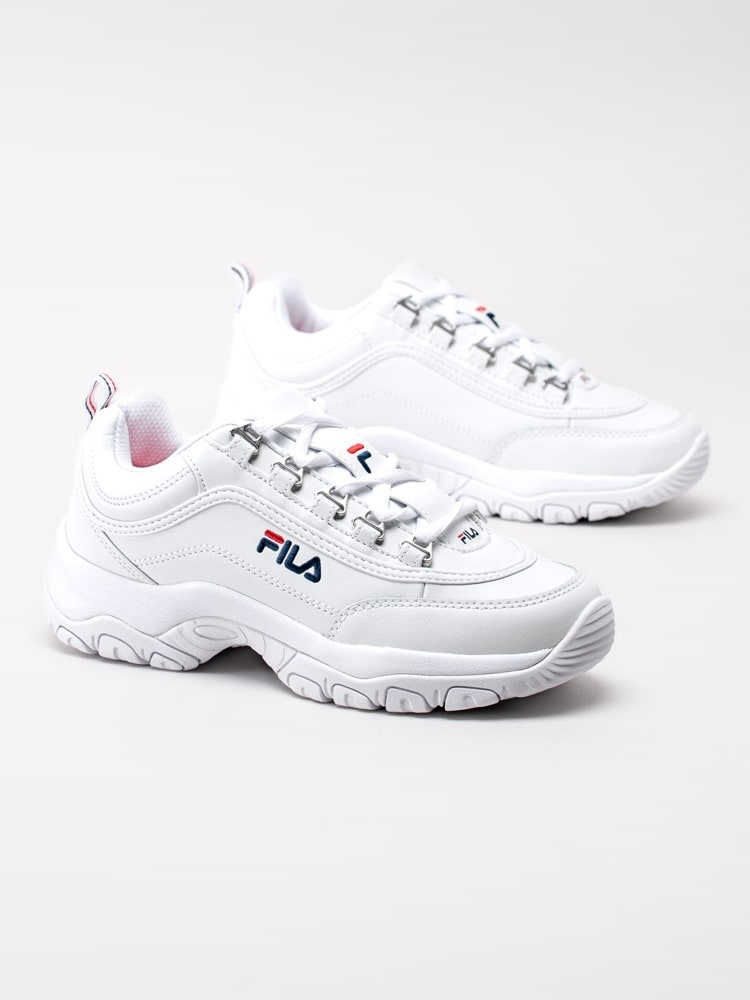 fila strada low white