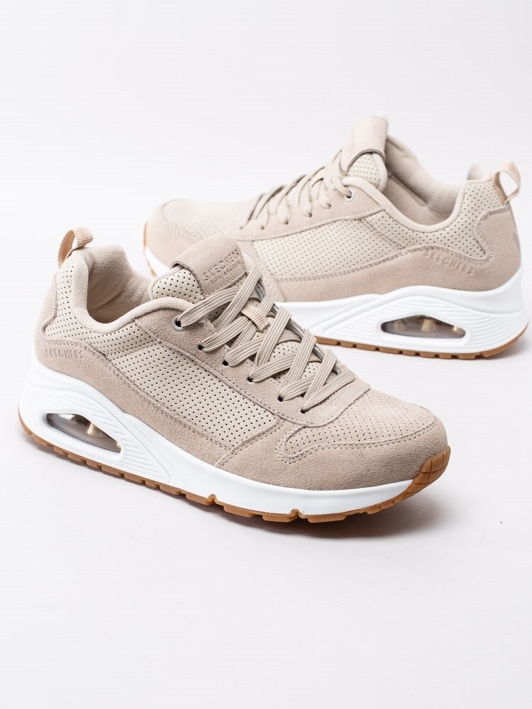 skechers uno two for the show sneakers beige
