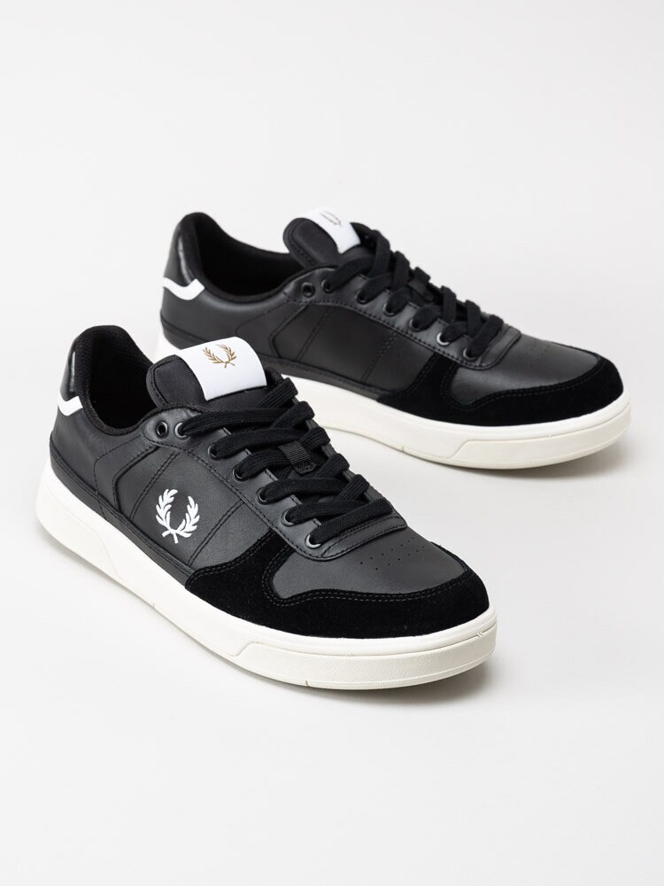 womens black fred perry trainers