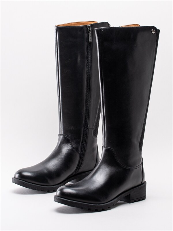 Park West 5213363.01 Black Svarta stövlar i skinn med Park West 5213363.01 Black Svarta stövlar i skinn med