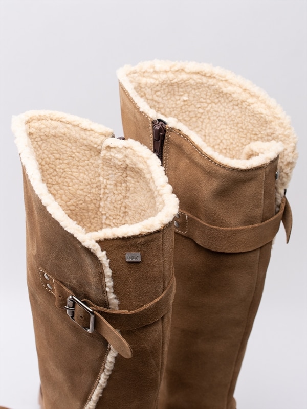 Musse and Cloud Carlina Beige Cognac bruna teddyfodrade Musse and Cloud Carlina Black Svarta teddy fodrade
