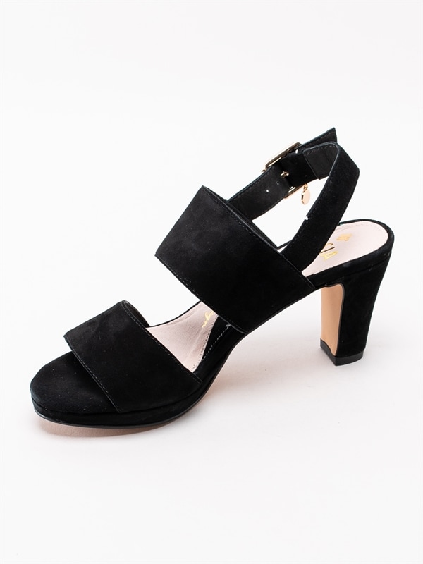 Dasia Orchid Black Svarta sandaletter med hälrem Damskor Dasia Orchid Black Svarta sandaletter med hälrem Damskor