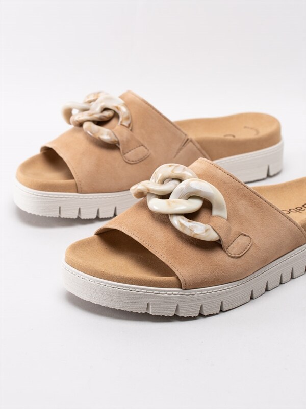 Gabor Slip On Donna In Pelle E Tessuto - Mocassini Comodi Con Tacco A Blocco 1 Cm