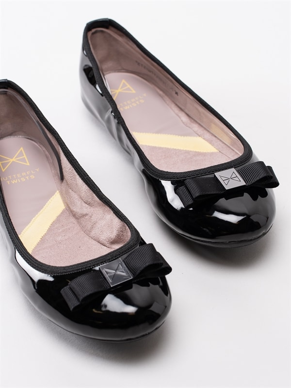 klassisk stil lägsta rabatt grossist- Butterfly Twists Shea Black Patent - Svarta vikbara ... klassisk stil lägsta rabatt grossist- Butterfly Twists Shea Black Patent - Svarta vikbara ...