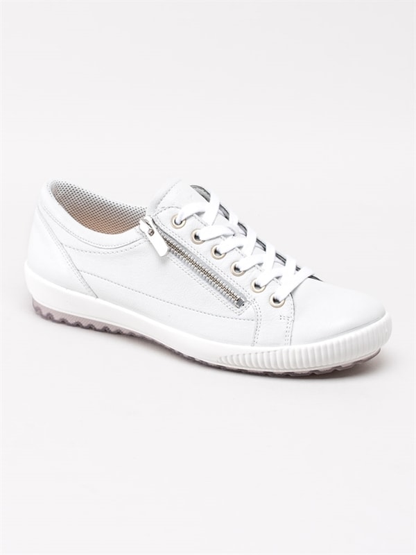 vita sneakers med dragkedja