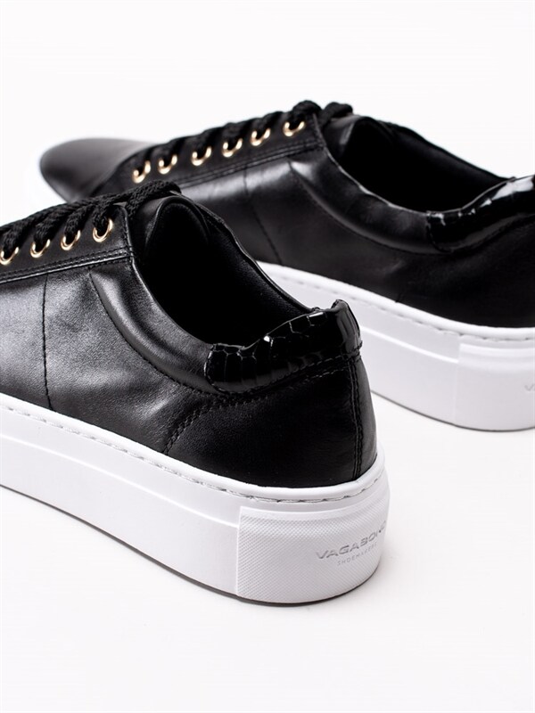 Vagabond Zoe Platform Svarta skinnsneakers med platåsula Vagabond Zoe Platform Svarta skinnsneakers med platåsula