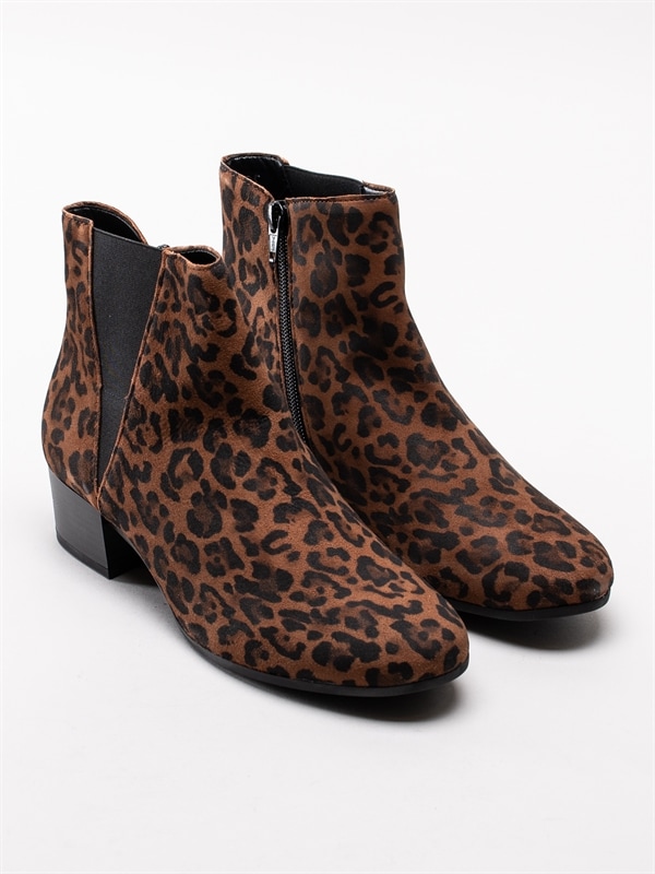 Gabor 32.812 95 Whisky Bruna leopard mönstrade boots Gabor 32.812 95 Whisky Bruna leopard mönstrade boots