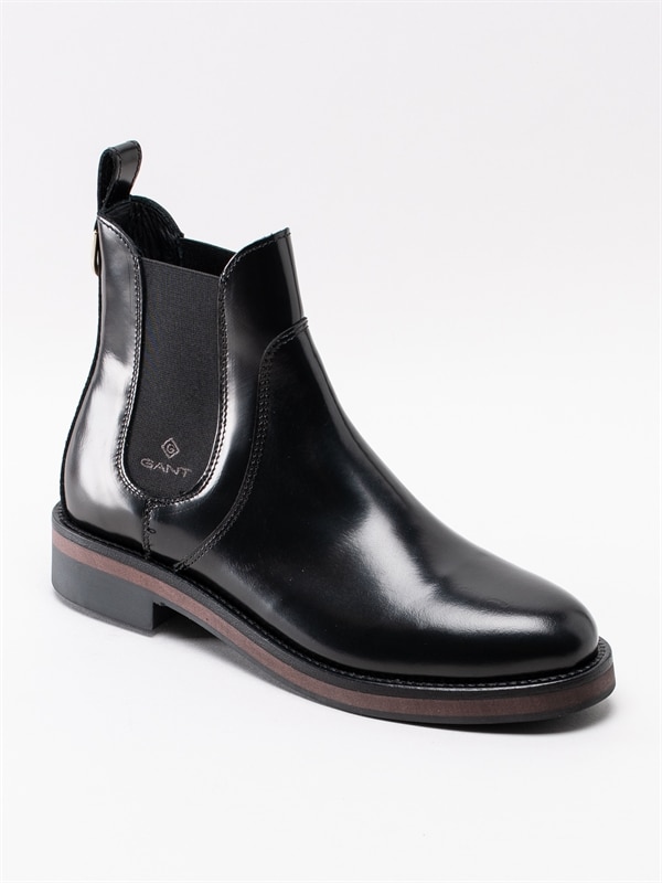 Gant Malin Black Svarta högpolerade chelsea boots i skinn Damskor | Skoman.se Gant Malin Black Svarta högpolerade chelsea boots i skinn Damskor | Skoman.se