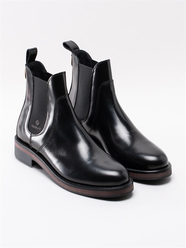 Gant Malin Black Svarta högpolerade chelsea boots i skinn Damskor | Skoman.se Gant Malin Black Svarta högpolerade chelsea boots i skinn Damskor | Skoman.se