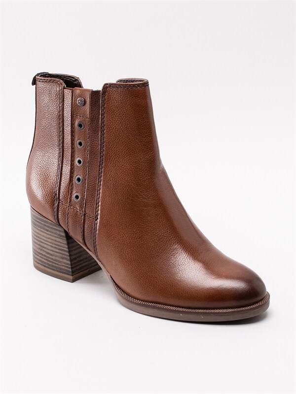 Tamaris 1 25000 23 305 Cognac Bruna boots med klack och bruna stövlar med klack