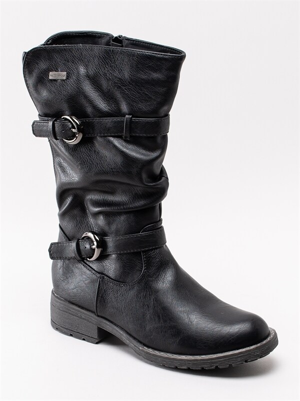Wildflower Akita WP Black Svarta waterproof stövlar med spännen Barnskor | Skoman.se Wildflower Akita WP Black Svarta waterproof stövlar med spännen Barnskor | Skoman.se