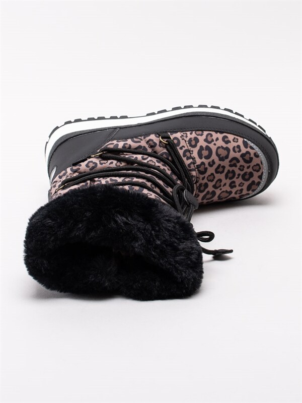 Leaf Lysby WP Leopard Bruna leopardmönstrade vinterstövlar Leaf Lysby WP Leopard Bruna leopardmönstrade vinterstövlar