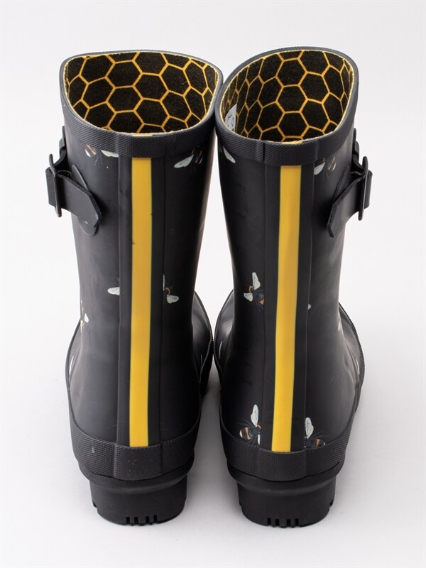 Joules Molly Welly Black Bees Svarta gummistövlar med Joules Molly Welly Black Bees Svarta gummistövlar med