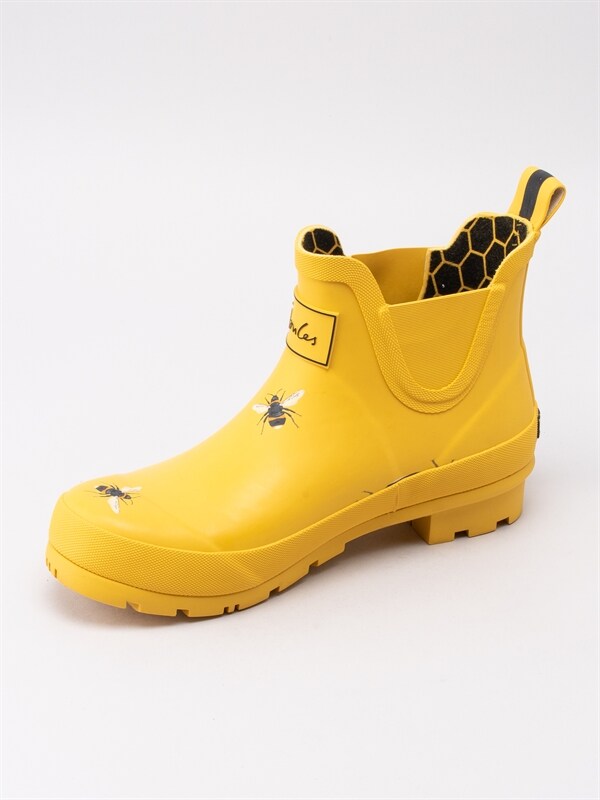 Joules Wellibob Gold Botanical Bees Gula låga gummistövlar Joules Wellibob Gold Botanical Bees Gula låga gummistövlar