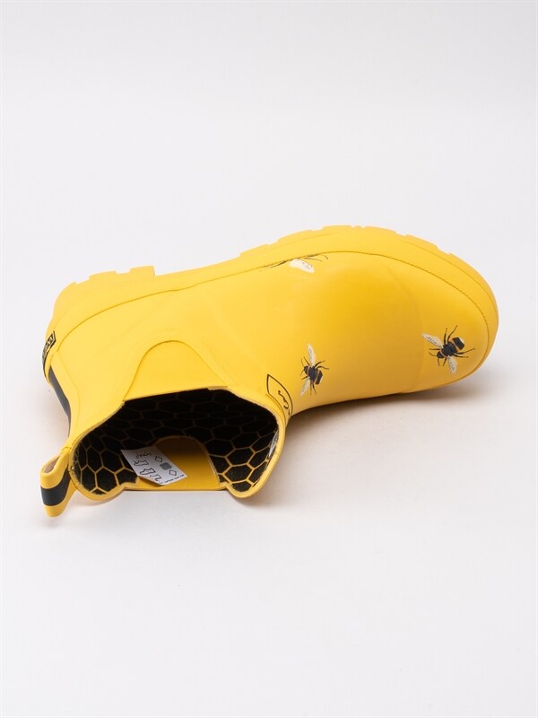 Joules Wellibob Gold Botanical Bees Gula låga gummistövlar Joules Wellibob Gold Botanical Bees Gula låga gummistövlar