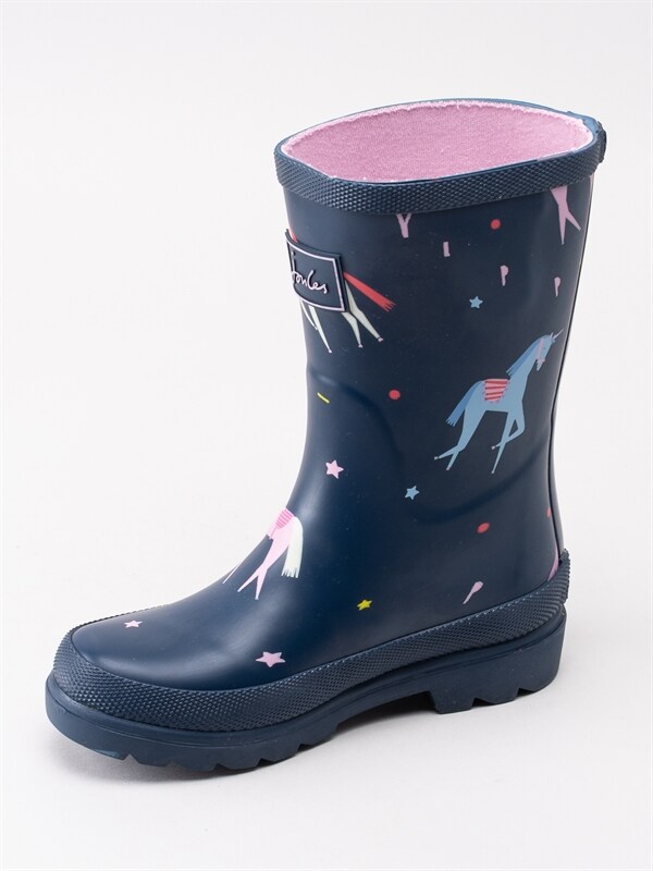 Joules Jnr Welly Print Blue Unicorne Mörkblå barn Joules Jnr Welly Print Blue Unicorne Mörkblå barn