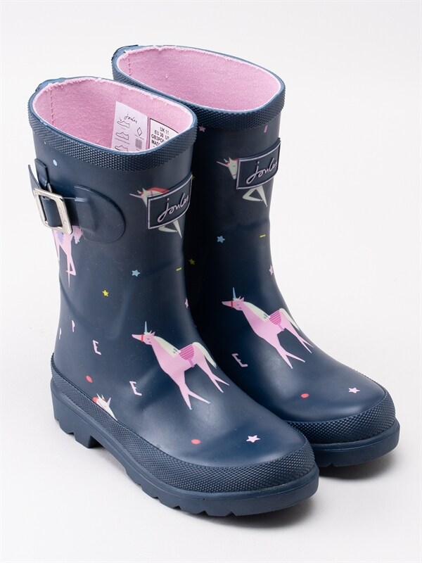 Joules Jnr Welly Print Blue Unicorne Mörkblå barn Joules Jnr Welly Print Blue Unicorne Mörkblå barn