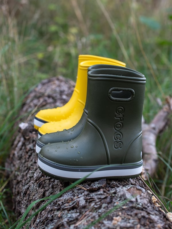 Crocs Crocband Rain Boot K Mörkgröna superlätta gummistövlar Crocs Crocband Rain Boot K Mörkgröna superlätta gummistövlar