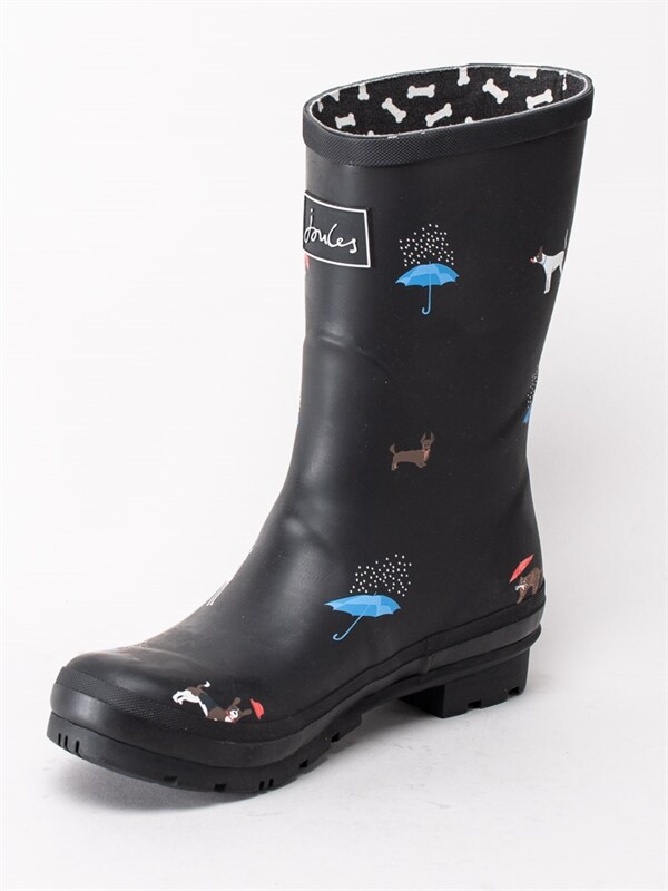 Joules Molly Welly Black Cat Dog – Svarta gummistövlar med Joules Molly Welly Black Cat Dog – Svarta gummistövlar med