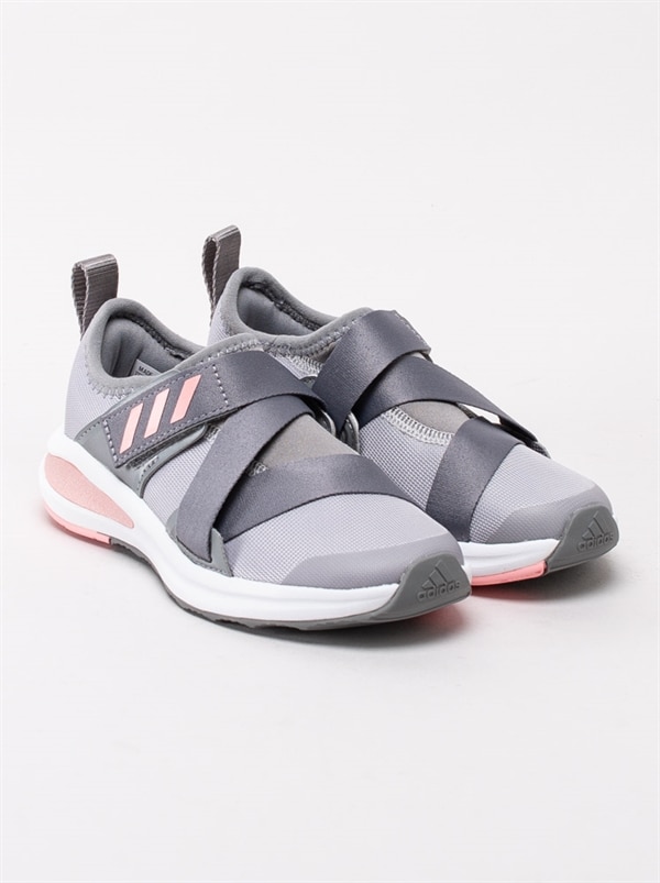 Köp Adidas - FortaRun X Kids - Grå sportskor med rosa detaljer FortaRu