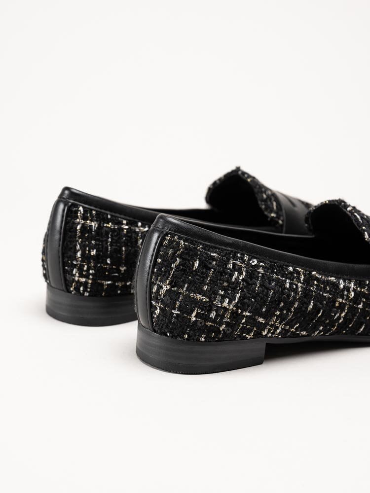 Marco Tozzi - Svarta loafers i textil