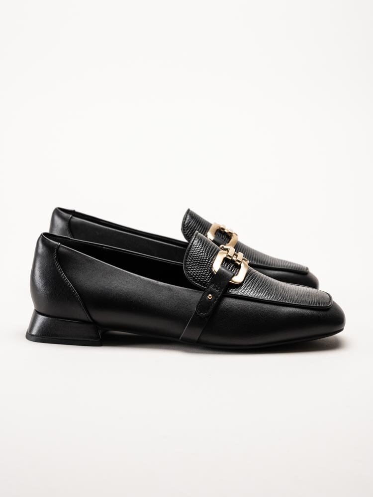 Clarks - Ubree15 Lily D - Svarta loafers i skinn med länkdekor