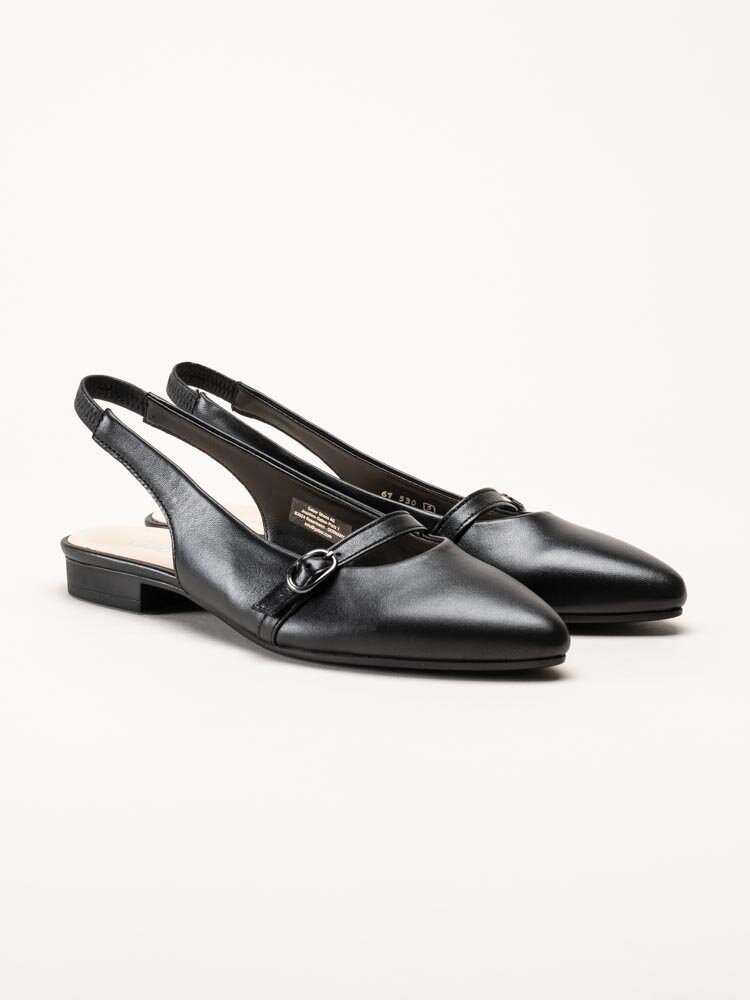 Gabor - Svarta slingback pumps i skinn