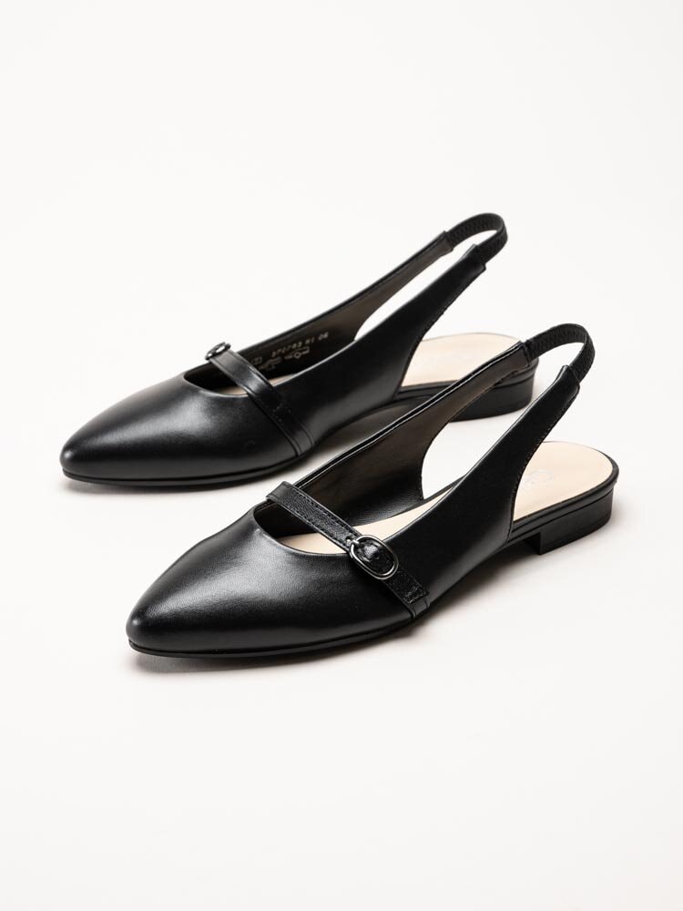 Gabor - Svarta slingback pumps i skinn