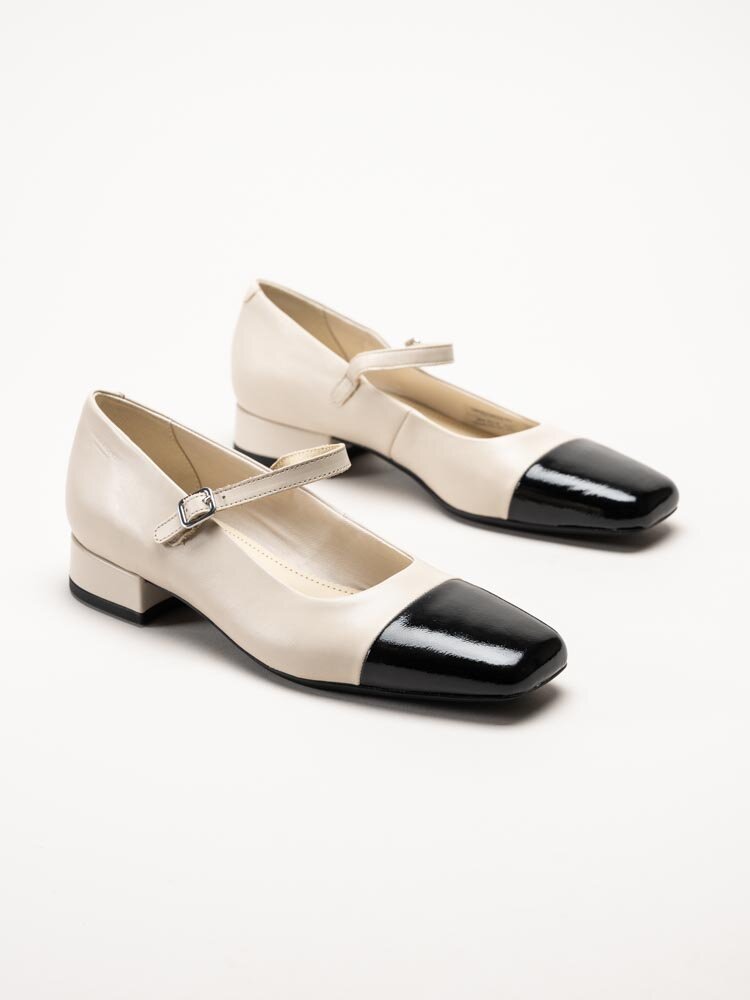 Vagabond - Debbi - Ljusbeige Mary Jane pumps i skinn