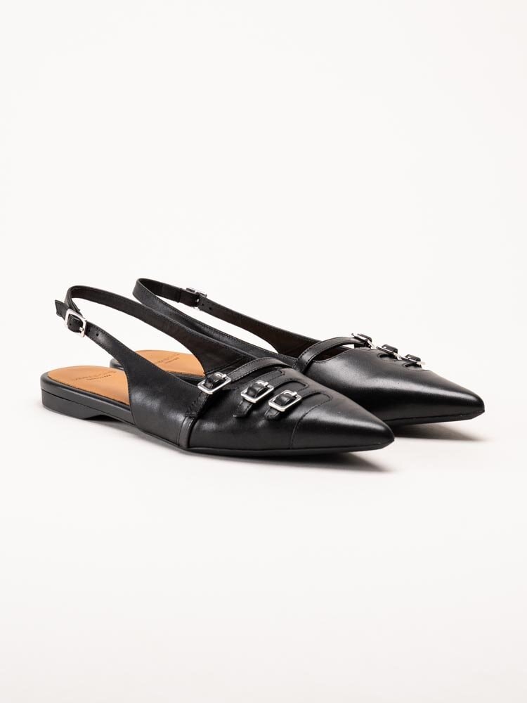 Vagabond - Hermine - Svarta slingback pumps i skinn