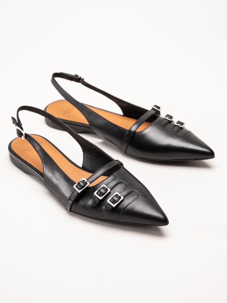 Vagabond - Hermine - Svarta slingback pumps i skinn