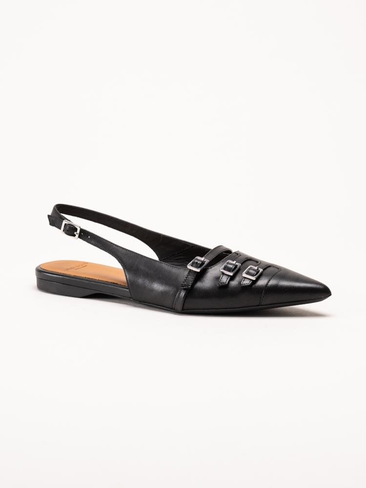 Vagabond - Hermine - Svarta slingback pumps i skinn