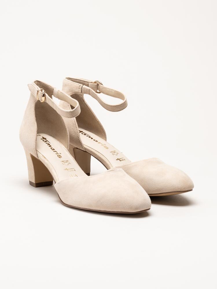 Tamaris - Beige pumps i mocka