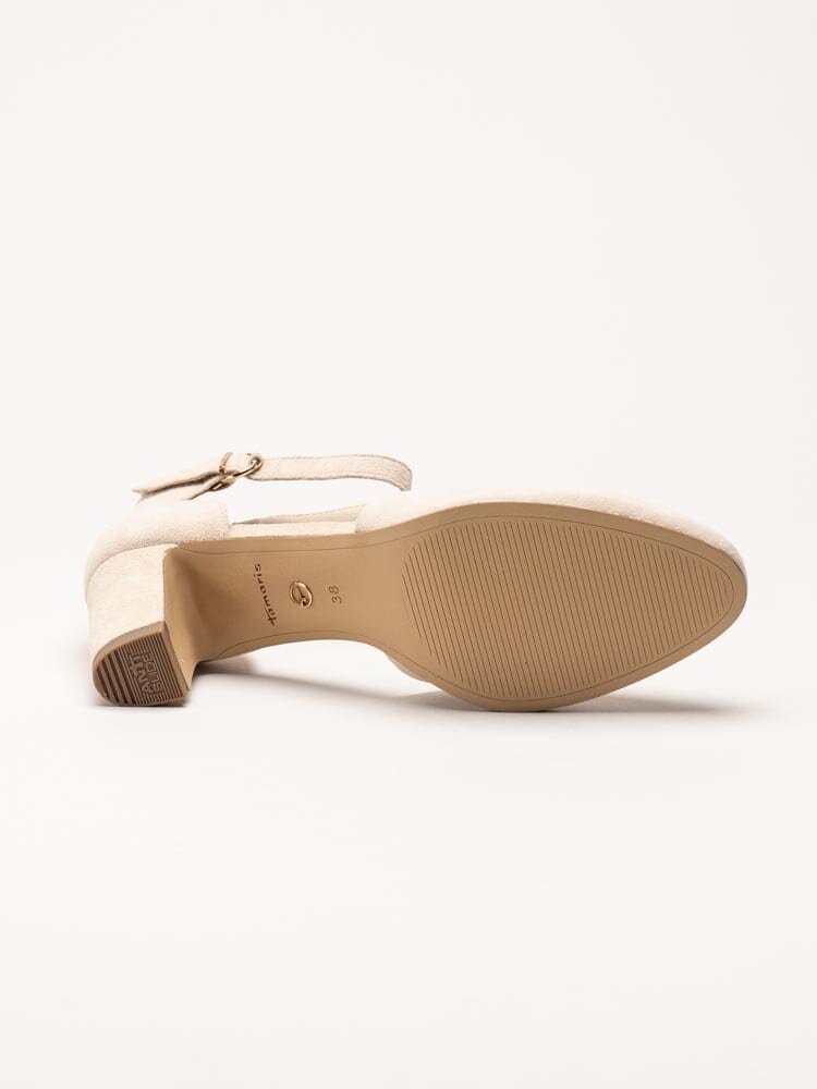 Tamaris - Beige pumps i mocka