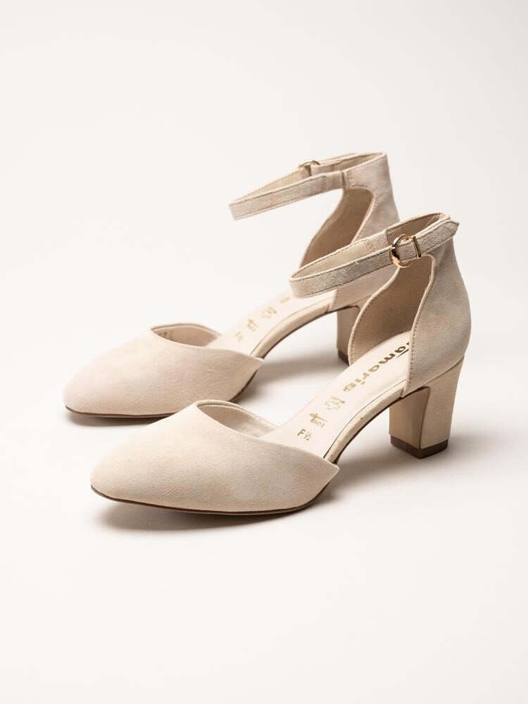 Tamaris - Beige pumps i mocka