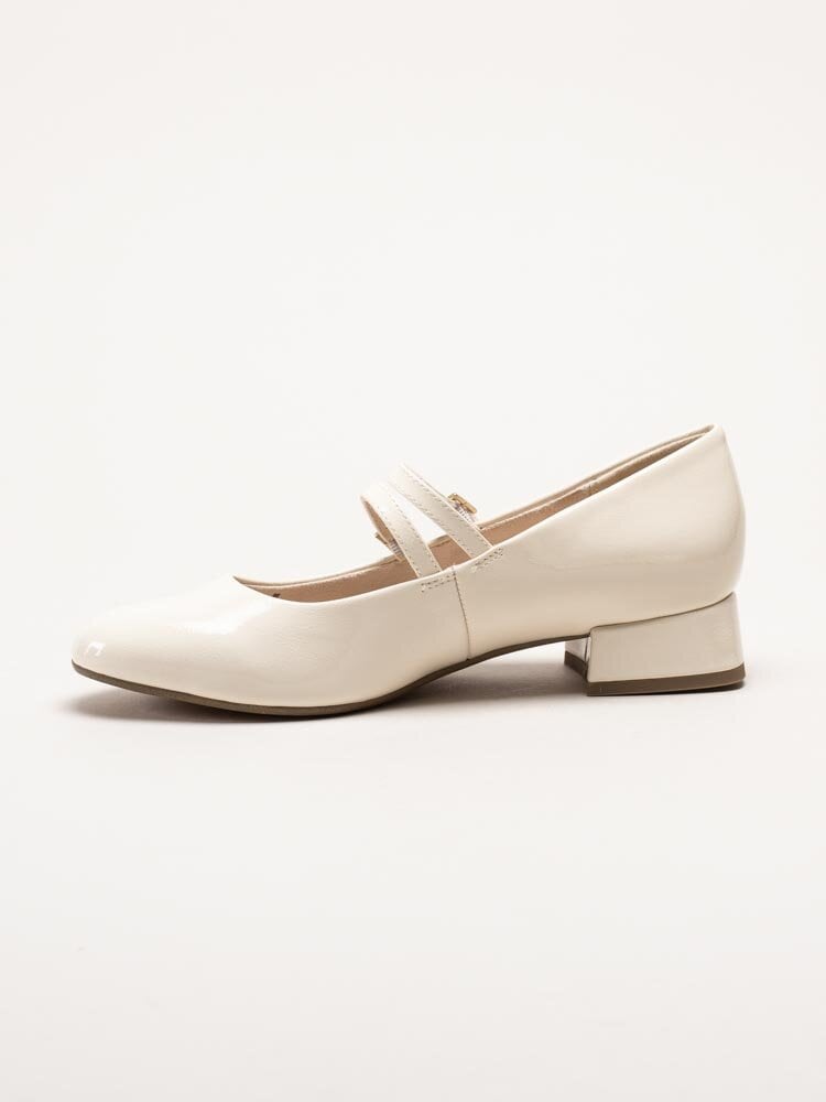 Marco Tozzi - Beige pumps i syntet-lack