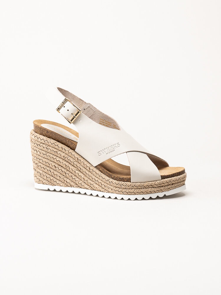 Sweeks - Olivia - Off White kilklackade sandaletter i skinn