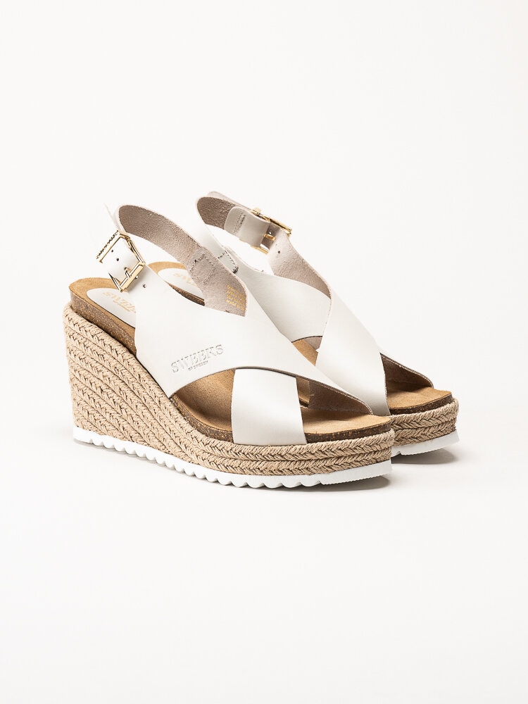 Sweeks - Olivia - Off White kilklackade sandaletter i skinn