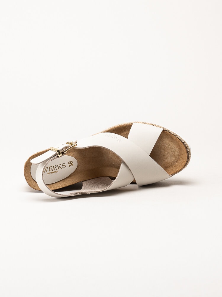 Sweeks - Olivia - Off White kilklackade sandaletter i skinn