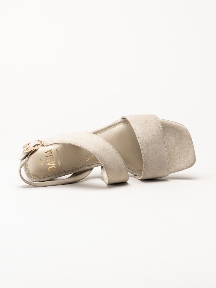 Dasia - Ginger - Beige sandaletter i mocka