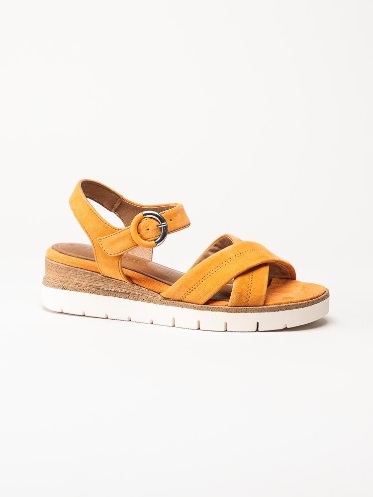 Tamaris - Orange sandaler med kilklack