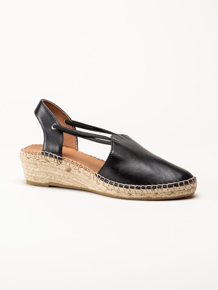 Duffy - Svarta kilklackade espadriller