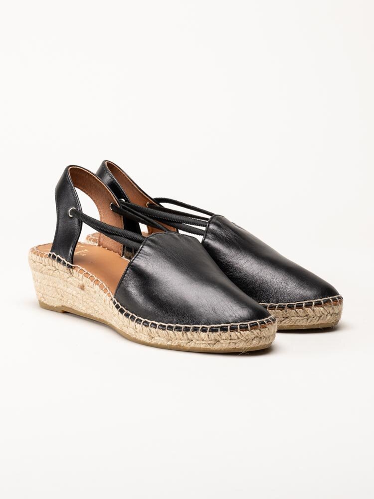 Duffy - Svarta kilklackade espadriller