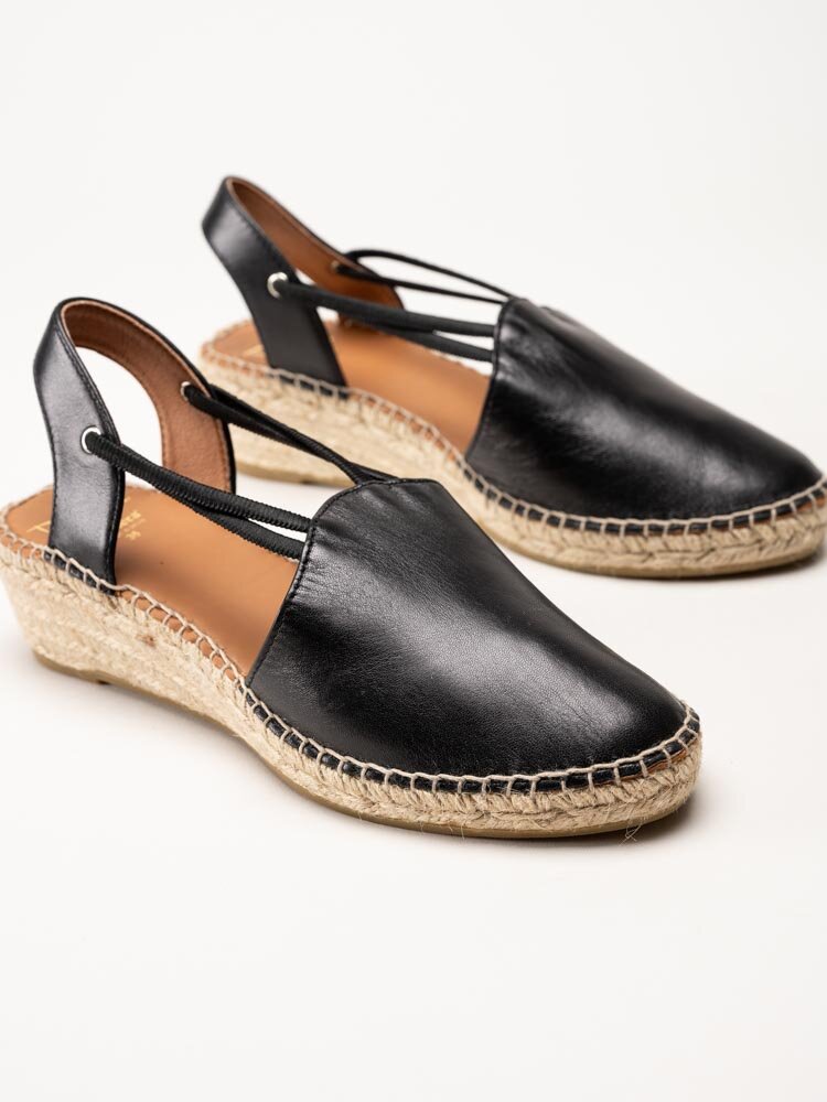 Duffy - Svarta kilklackade espadriller